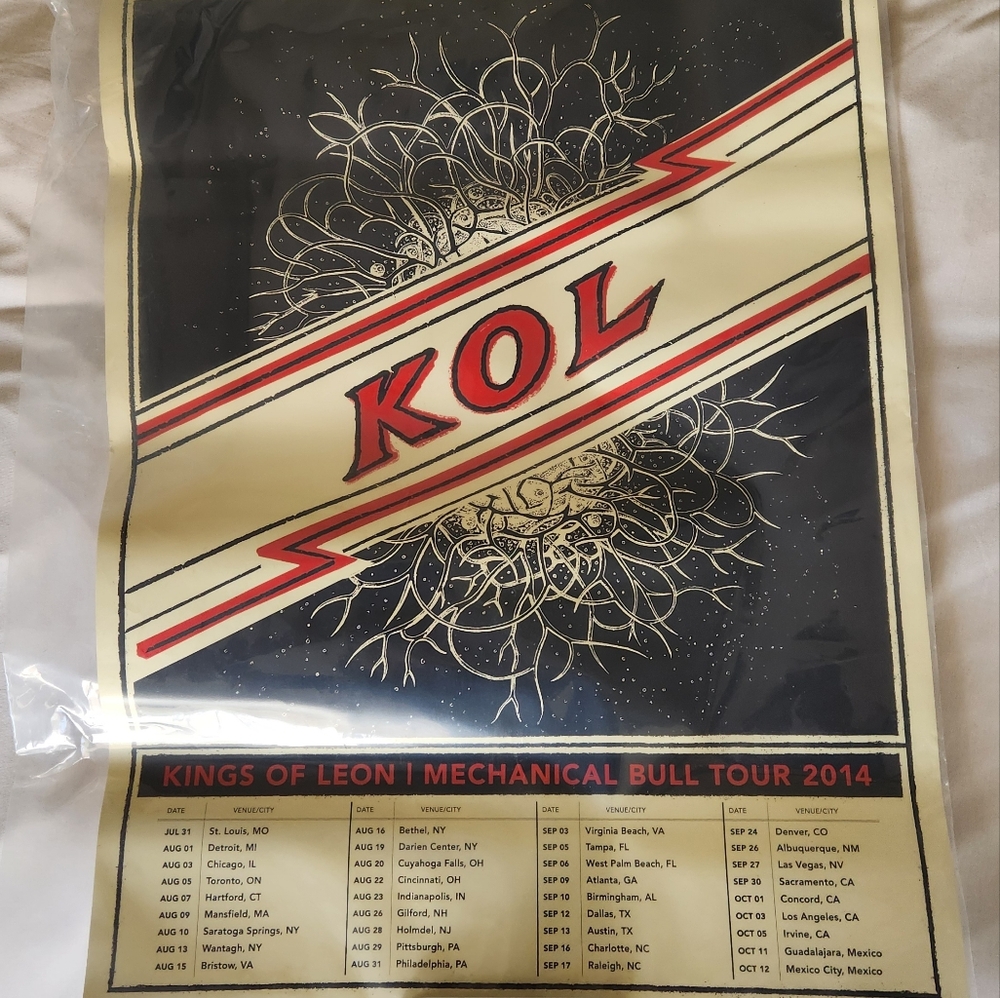 VERY RARE Kings of Leon tour poster 2014